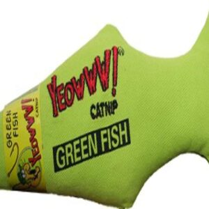 Yeowww Fish Cat Toy, Green